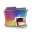 Folder Rainbow Picture Icon 32x32 png